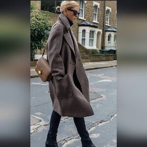 H&M Taupe 62% Wool coat